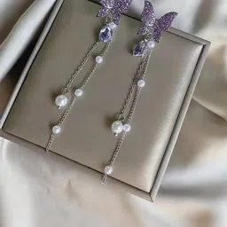 Adornity Women Purple Earrings-picture-25