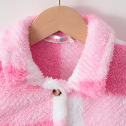 Kookie Kids Full Sleeves Winter Jacket With Color Block Design - Pink image 4