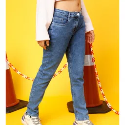 Tales & Stories Denim Woven Mild Washed Jeans - Blue image 5