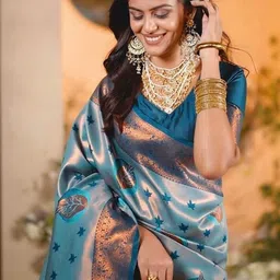 Dinesh Ethnic Traditional Wear Ethnic Motifs Woven Design Kanjeevaram Saree image 4