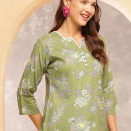 Anouk Rustic Floral Print Cotton Top image 4