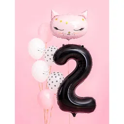Shopping Time Black 2 Number Foil Balloon - Black image 5