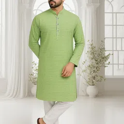 JASHNA Men Regular Kurta with Pyjamas-picture-22