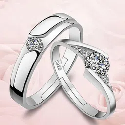Ringzinnie Set Of 2 Stone-Studded Couple Adjustable Finger Ring-picture-38