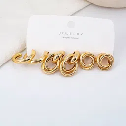 Estailo fashion Circular Hoop Earrings image 4