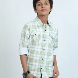 Rocket Science Boys Checked Double Pocket Casual Shirt-image-93