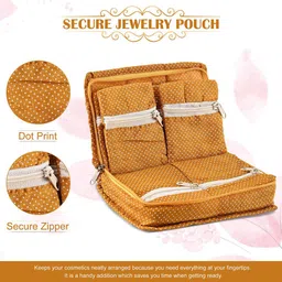 Kuber Industries Gold-Toned 4 Pieces Printed Jewellery Organiser image 3