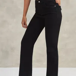 DOLCE CRUDO Women Straight Fit High-Rise Stretchable Jeans-picture-14