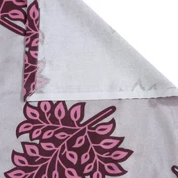 KLOTTHE Purple Cotton Floral 400 TC Single Bedsheets image 2