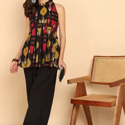 GULMEHAK Women Geometric Printed Fit And Flare Cotton Stitched Tunic-picture-22