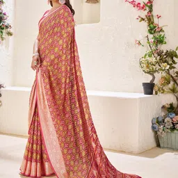 TASRIKA Pink Pure Chiffon Sarees image 2