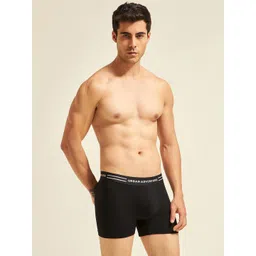 URBAN ADVENTURE Men Pack Of 2 Mid-Rise Moisture Wicking Trunks 2UAM-015(BLK-RED) image 2