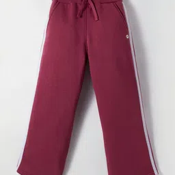 FEMEA Girls Mid-Rise Regular Fit Track Pants with Side Stripes image 2