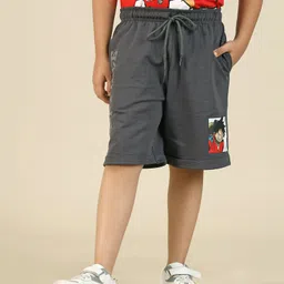 Kidsville One Piece Featuring Luffy Printed Shorts - Grey-picture-17