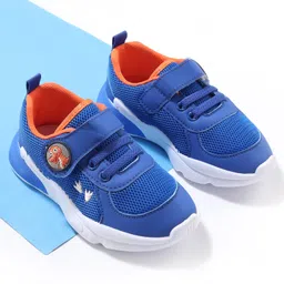 Cute Walk by Babyhug Sneaker with Velcro Closure & Dino Applique - Blue-picture-12