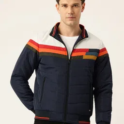 Monte Carlo Mock Collar Colorblocked Padded Jacket-picture-31
