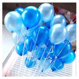 Balloon Junction Metallic Balloons Pack of 50 - Dark Blue & Light Blue image 3
