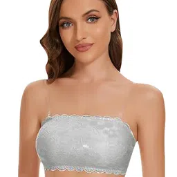 ComfyStyle Floral Bandeau Bra Full Coverage Lightly Padded image 2