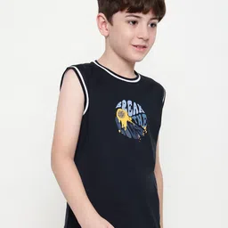 Octave Boys Round Neck Graphic Printed Sleeveless T-shirt image 4