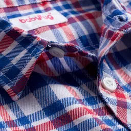 Babyhug Woven Full Sleeves Checkered Shirt - Multicolor image 4