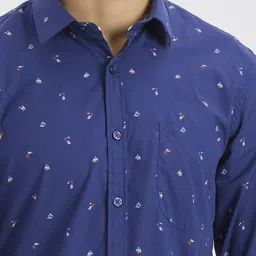 ROCKING SWAMY Men Printed Regular Fit Spread Collar Casual Shirt image 3