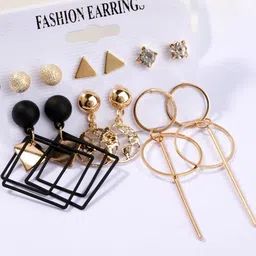 TheVineGirl Gold-Plated Cubic Zirconia Alloy Earrings image 3