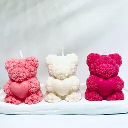 Dainty Little Shop Peach-Coloured & Multicoloured 1 pieces Core Candle image 2