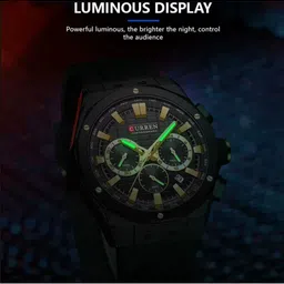 Curren Men Dial & Straps Analogue Multi Function Watch CR-8464-BLACK image 4