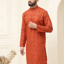 SOJANYA Men Ethnic Motifs Printed Kurta image 4