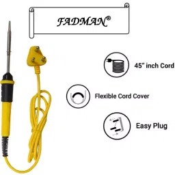 Fadman 9 In 1 Soldering Iron Kit Copper, Iron & Nickle Corded Yellow+Black with Solder Wire image 3