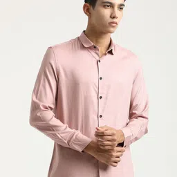Blu MNKY Spread Collar Long Sleeves Smart Slim Fit Shirt-image-8