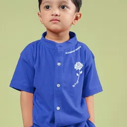 WEARDUDS Kids Relaxed Band Collar Pure Cotton Casual Shirt-picture-37