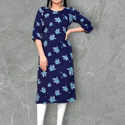 MANTRA DESIGNER Women Blue Crepe Kurtas-image-67