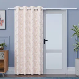 Aura Cream-Coloured & Gold-Toned Door Curtain-picture-28