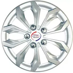 Auto Pearl Sil01 R15 381 mm(15 Inch) Press Type Wheel Hubcap with Retention Ring Glossy Silver Wheel Cover for Aura S AMT Petrol (Set of 4)-picture-17