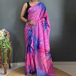 V3 FASHION STUDIO Abstract Printed Pure Chiffon Ready to Wear Jamdani Saree-picture-26