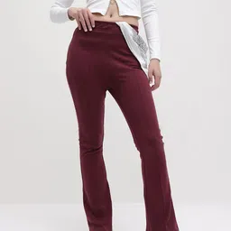 The Roadster Lifestyle Co. Women Solid Smart Trousers-image-52