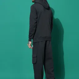 GRIFFEL Pure Cotton Typography Hood Neck Tracksuit image 3