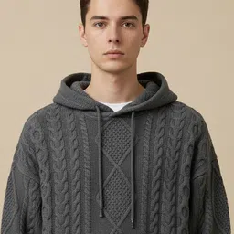 Mast & Harbour Men Cable Knit Pullover image 3