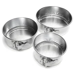 COZY VIBES Mini Springform Pan Set, Tin-Plated Steel - PACK OF 3 - COLOR MAY VARY-picture-24