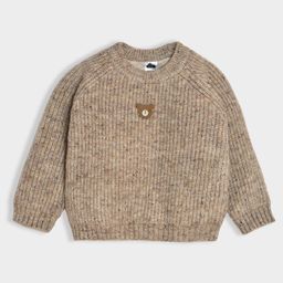 Mi Arcus Full Sleeves Bear Applique Detailed Sweater - Beige-picture-36