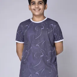 UMILDO Boys Abstract Printed Round Neck Polyester Tshirt image 1