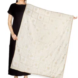 A R SILK DUPATTA HUB Embroidered Dupatta with Sequinned-image-4