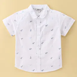 ToffyHouse Party Suit Half Sleeves Shirt & Shorts Set With Stripes Waistcoat & Bow - Multicolor image 2