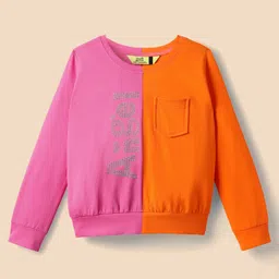 Tiara 100% Cotton Jersey Knit Full Sleeves Angel Text Beaded & Cut Sew Top With Coordinating Joggers Set - Pink image 3