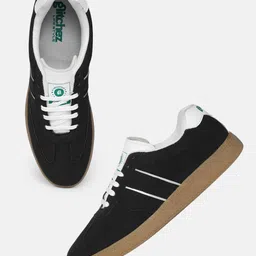 glitchez Men Textured Lace-Ups Contrast Sole Sneakers-picture-14