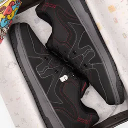 The Souled Store Men Printed PU Sneakers image 3