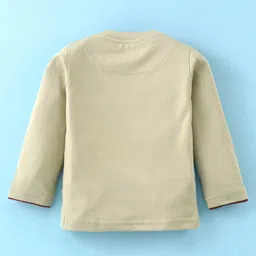 Mini Taurus Cotton Knit Full Sleeves T-Shirt & Lounge Pants Set With Cute Animals Print - Rust & Grey image 3