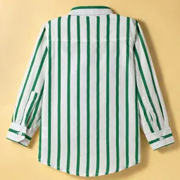 Ruff 100% Cotton Poplin Woven Full Sleeves Shirt With Stripes - Green image 3