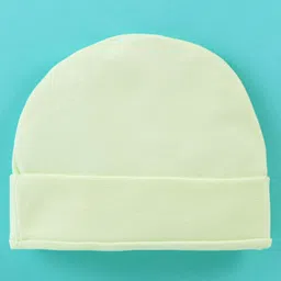 Ben Benny Cotton Knit Heart Printed Round Caps Pack of 2 Green & White - Diameter 9 cm image 4